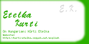 etelka kurti business card